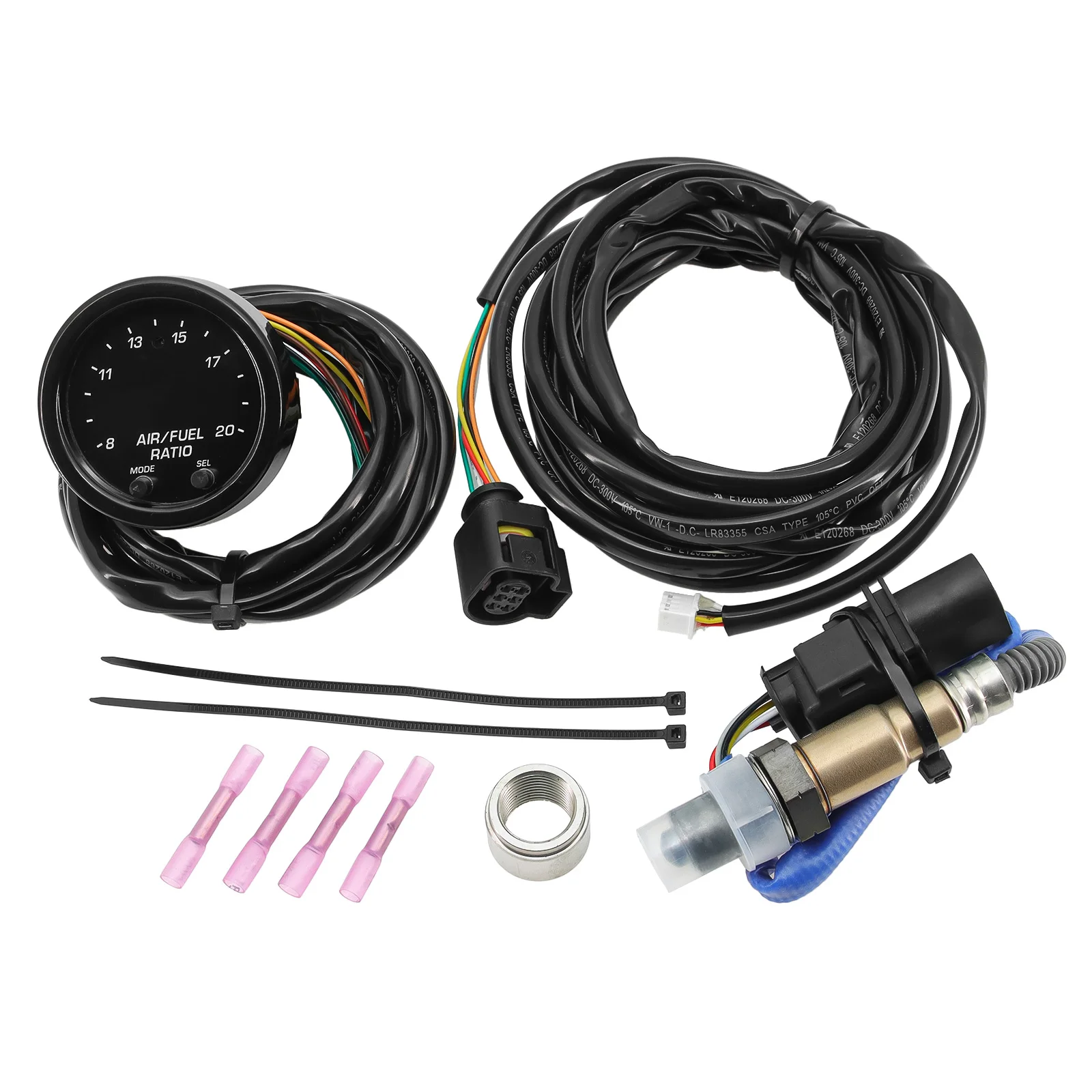 ﻿ Car Air Fuel Ratio Gauge 30-0300 Auto O2 Air Fuel Ratio Gauge With Oxygen Sensor Controller Gauge