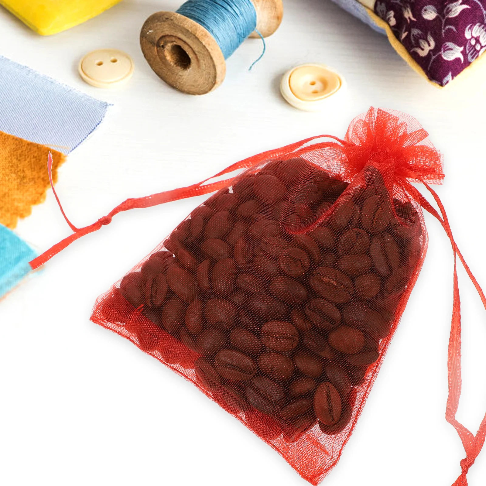 

100Pcs Drawstring Organza Gift Bags Small Party Favor Wedding Candy Packing Bags Storage Small Organza Pouches