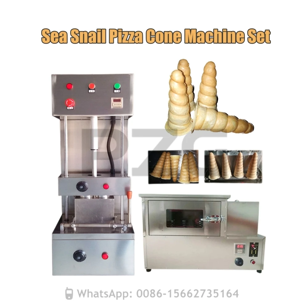 2 Cones 4 Cones Conch Shape Pizza Cone Maker Making Machine With Oven Showcase Optional