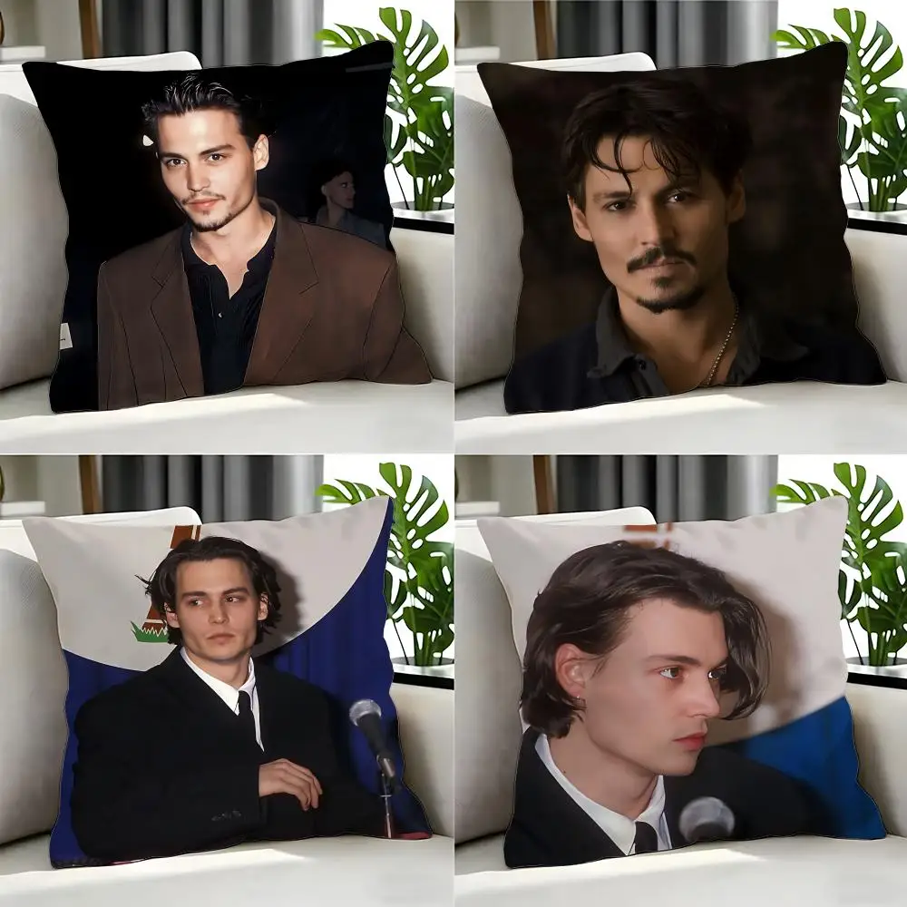Movie Johnny Depp Cushion Cover Cushion Cover Set 4Pcs 50x50 45x45 40x40 Pillowcase Decorative Sofa Home Decor