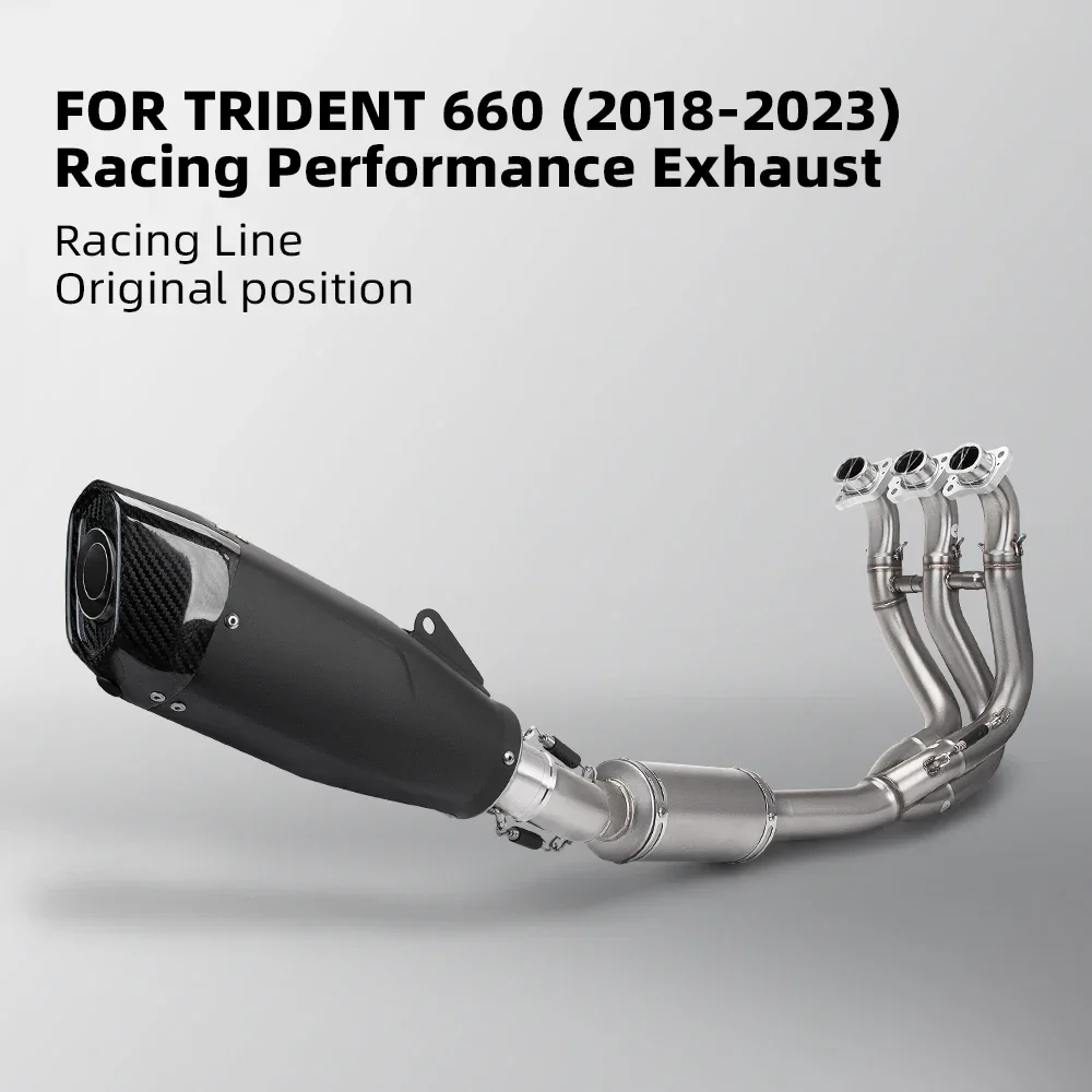 

/For Triumph Trident Tiger 660 Tiger 660 TIGER SPORT 660 2021 2022 2023 Motorcycle Exhaust muffler Full System
