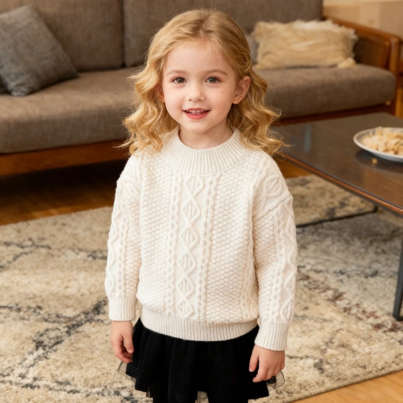 2025 جديد عيد الميلاد الحياكة سترة بلايز الاطفال 2-7Y البلوز الخريف طفل الفتيات سترة ملابس الأطفال بلوزة فضفاضة غير رسمية #2