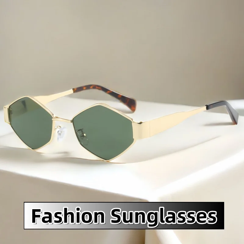 

Women's Personality Trend Metal Sunglasses Ultraviolet-proof Party Gatherings Versatile Outdoor Travel UV400 Shades Glasses