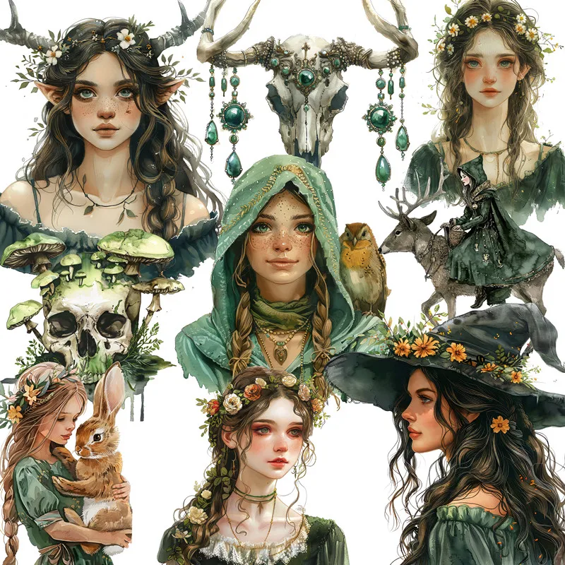 

20Pcs/Pack Forest Girl Sticker DIY Craft Scrapbooking Album Junk Journal Decorative Stickers