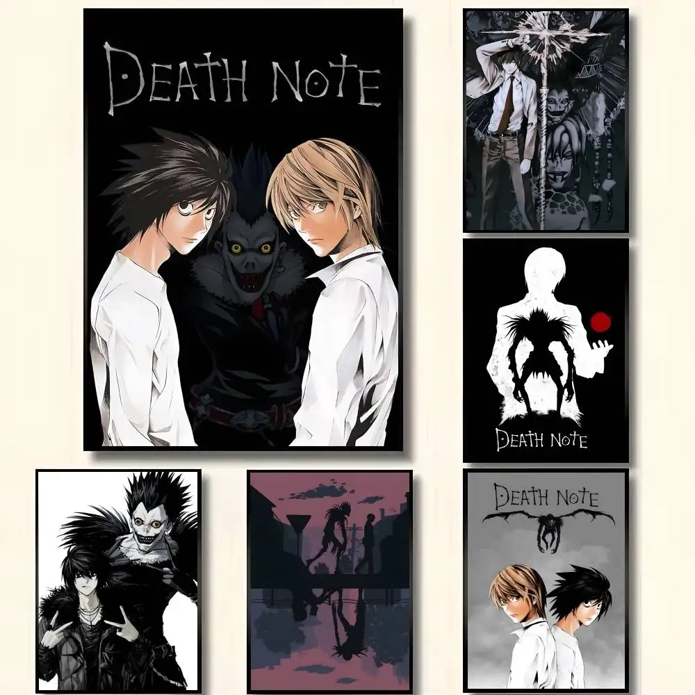 Classic Anime D-Death N-Note Posters High Quality Self-adhesive Wall Art Decorations Color Prints Sticky