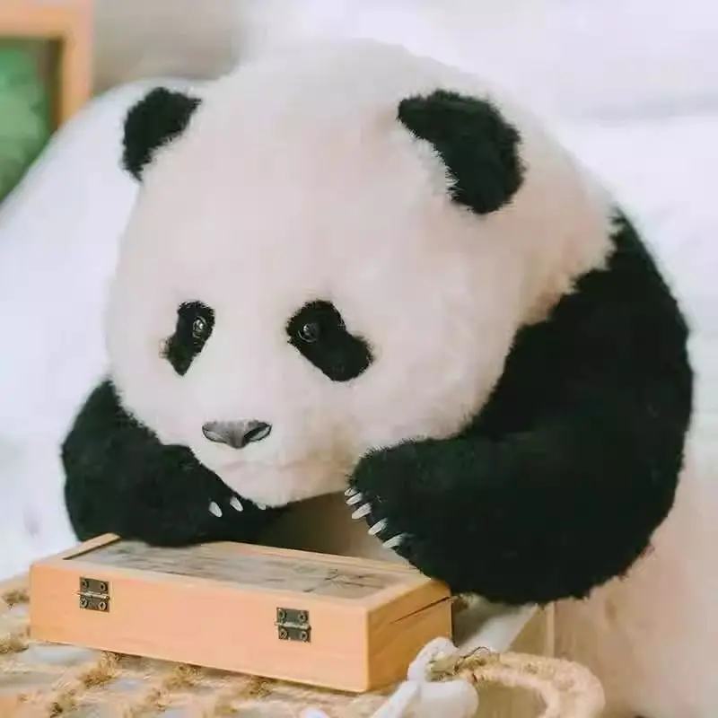 6 months old Fubao May cute orchid simulation doll giant panda plush doll birthday gift