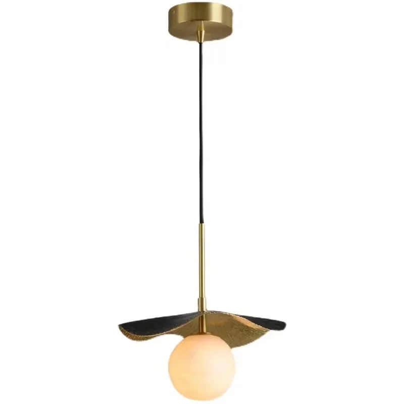 

Premium Copper Pendant Light Natural Marble Ball Suspension Ceiling Hanging Lamp for Bedroom