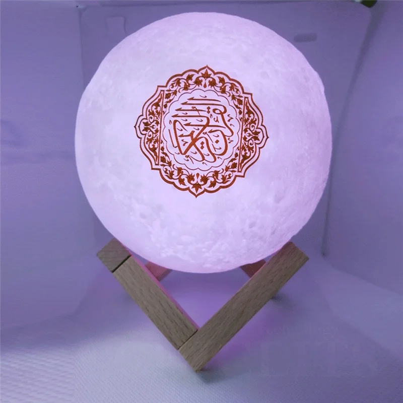 ABZV-이슬람 밤 빛 3D 터치 문 APP 원격 제어 LED 밤 빛 달 빛 침실 장식 Coran 램프