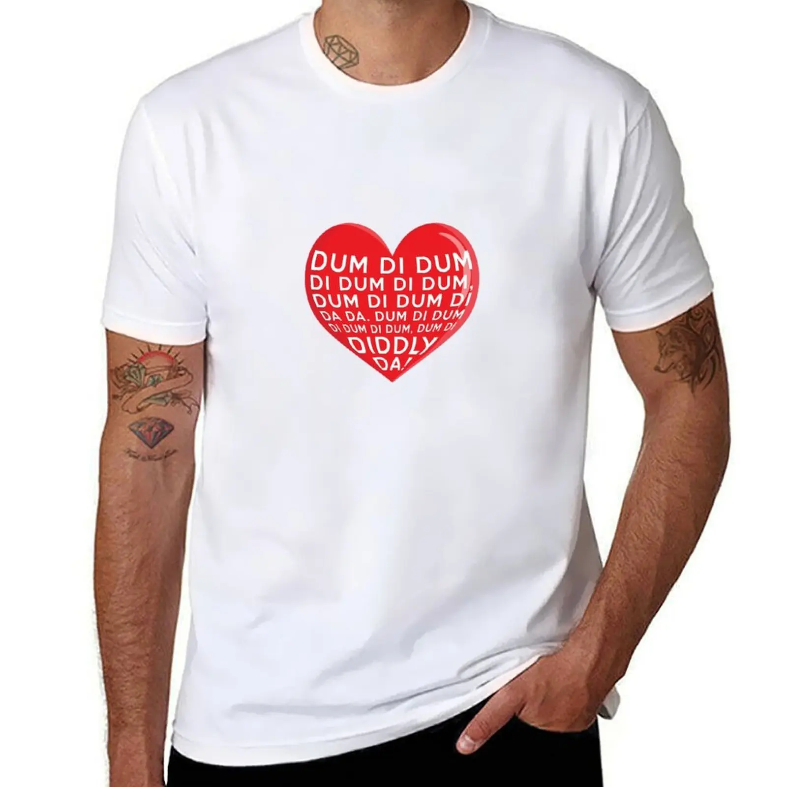 

Love Archers Dum Di Dum Heart Design Radio T-Shirt t shirts for man cotton funny t shirts cotton 100% T-Shirt