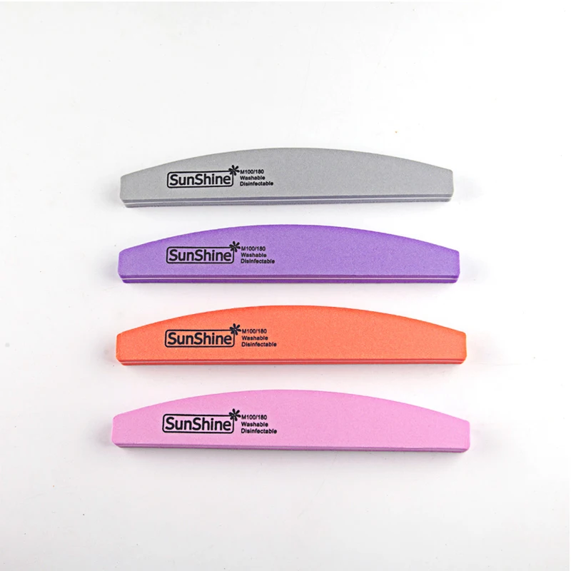 

SunShine 10Pcs Colorful Sponge Nail Art Files Professional Nail Buffer Emery Board 100/180 Grit Nail Polishing Grinding Manicure