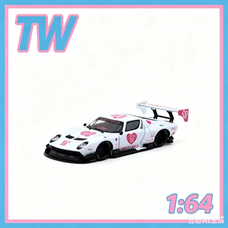 

TW 1:64 Lamborghini Miura GT LBWK wide body modified die-casting alloy car model collection souvenir, a favorite gift for boys.