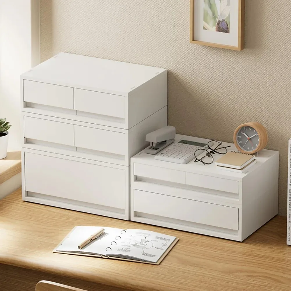

Desktop Storage Boxes Stackable White Storage Drawer Home Stationery Organizer Multifunctional Japanese Drawer Style Storage Box