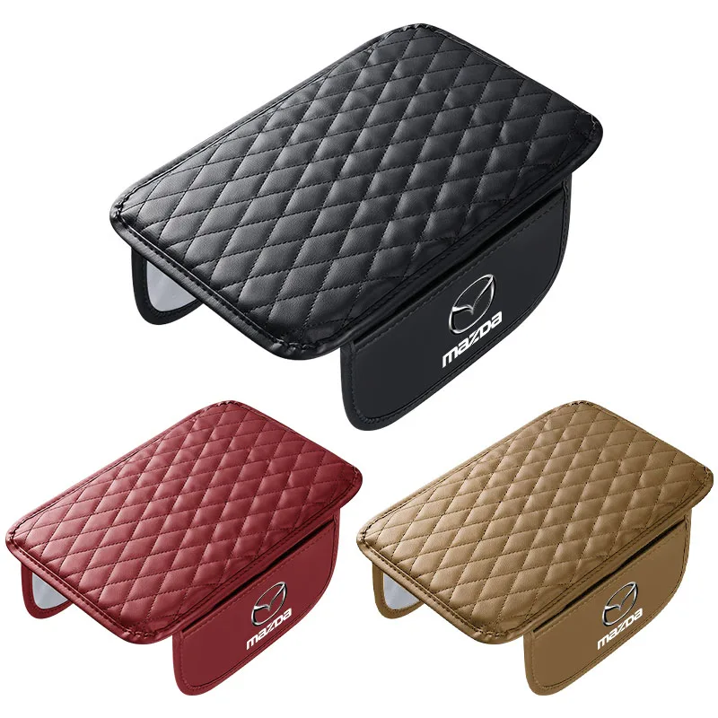 Car Armrest Box Height Pad Mounted Memory Cotton Central Box Car Interior for Mazda 2 3 5 6 CX5 CX-9 CX-5 CX-7 MX-5 Valve Stems