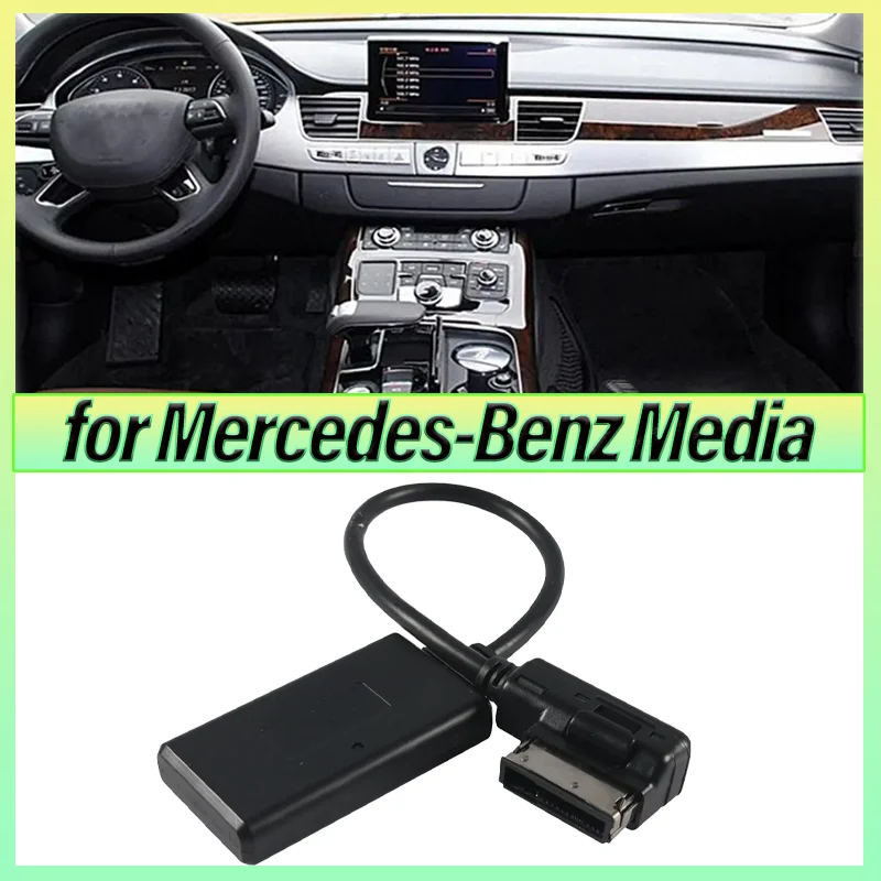 Bluetooth Car Kit for Mercedes-Benz Media Interface AUX Wireless Adapter A/B/C/E/M/S/R/W/GL/ML/SL/CLS/SLK/GLK Classes 2009-2014