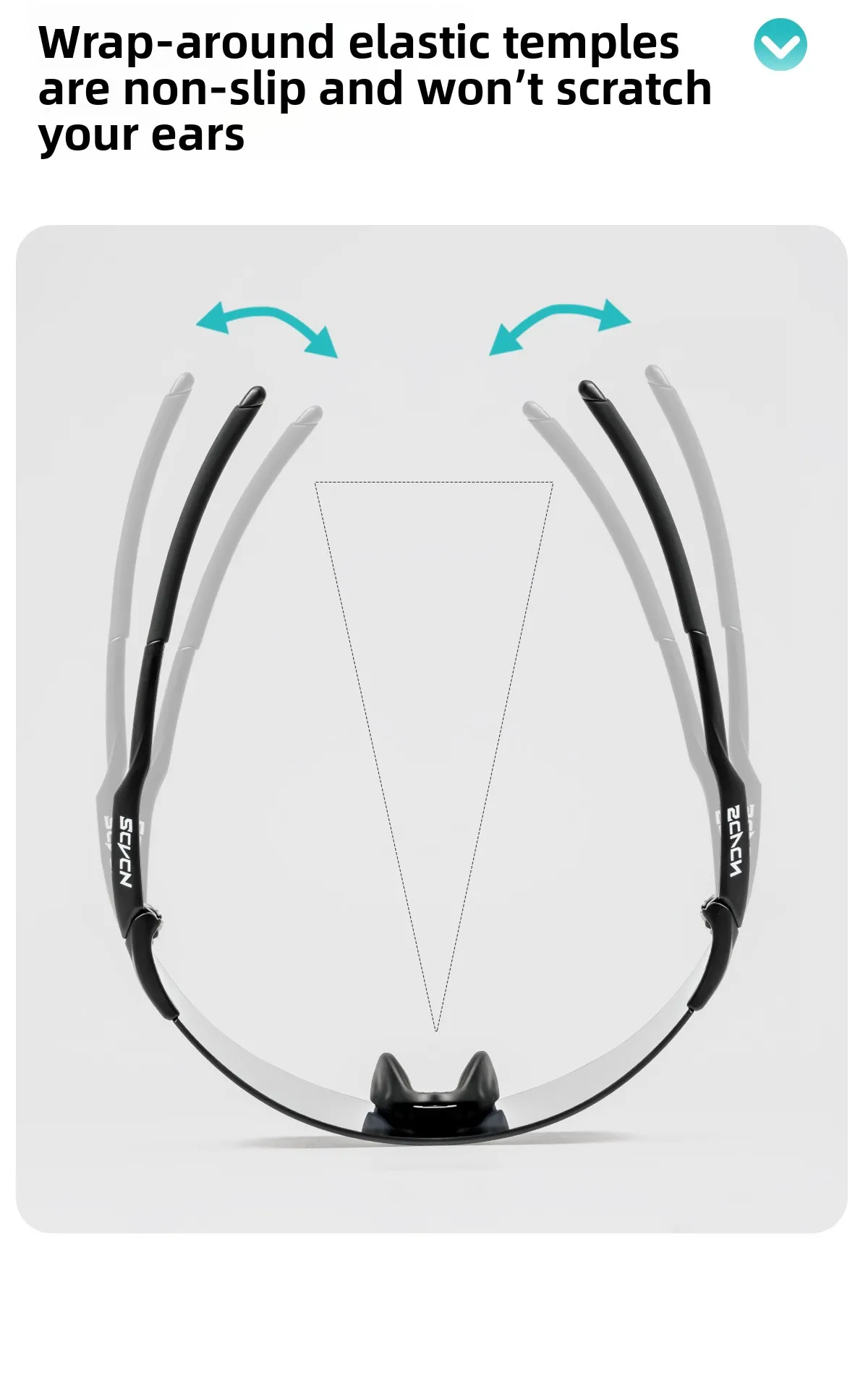 SCVCN Laufbrille, leicht, lichtempfindlich, farbwechselnd, für Tag und Nacht, Dual-Use, für Laufen, Marathon, Wandern, winddichte Schutzbrille – Detail 10