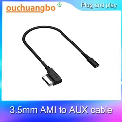 ouchuangbo 3.5mm AMI to AUX audio cable For A1 A3 A4 A5 A6 A7 A8 Q2 Q3 Q5 Q7 S5 S6 S7 Benz W212 S212 W218 C300 W207 W204 W221