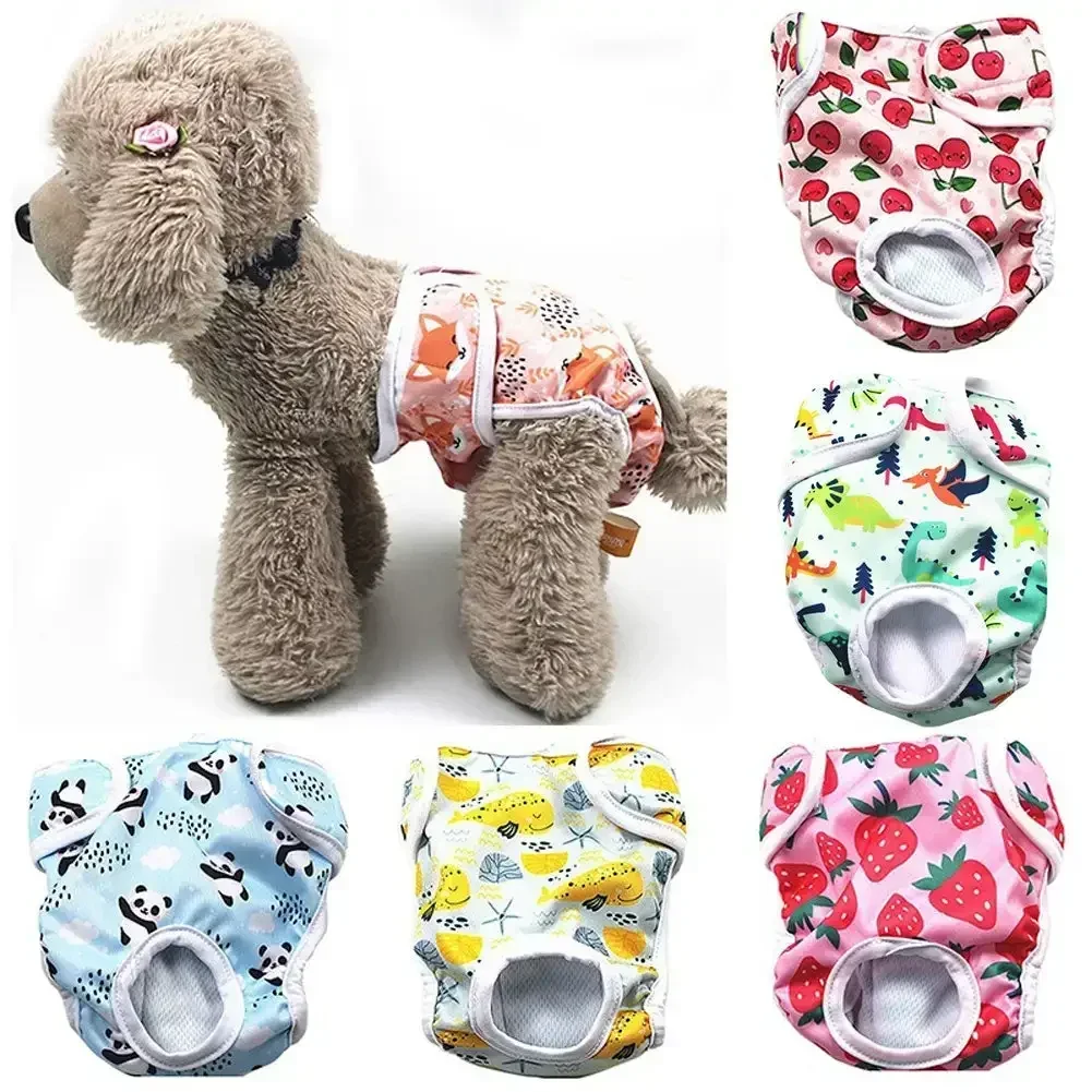 Reusable Female Dogs Diaper Pants Sanitary Female Dog Pants Diapers for Dogs Menstruation Pet Cat Physiological Safety Pants