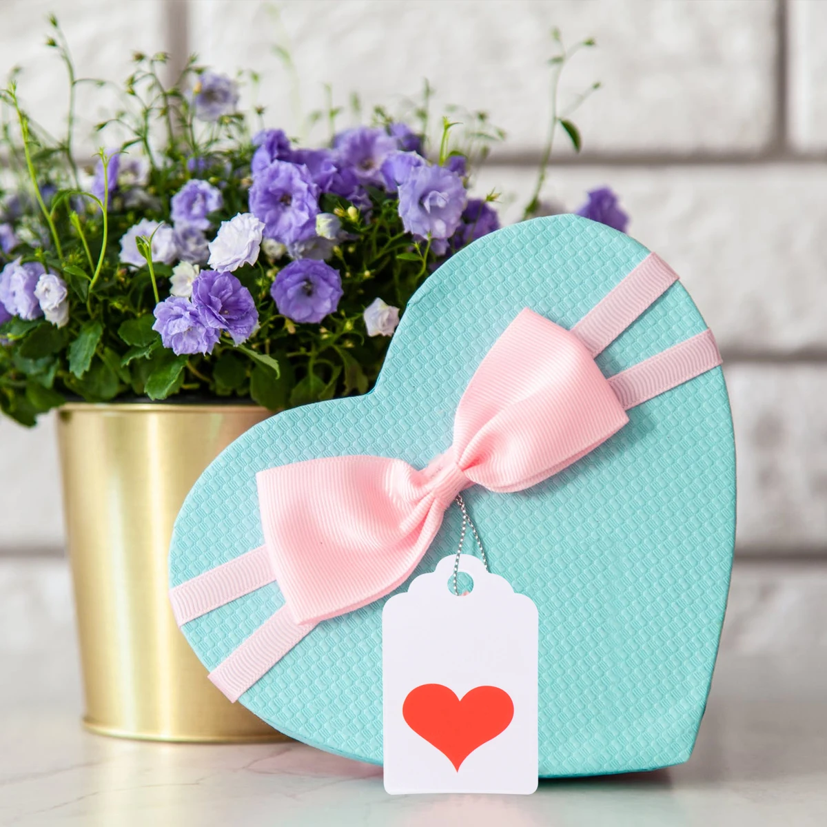 

200 Pcs Kraft Paper Hang Tag Heart Hanging Gift Wedding Favors Party Tags Valentine Decorations Craft Projects Student Cards