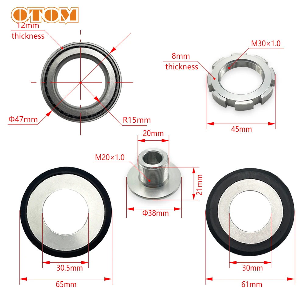 Motorcycle Steering Stem Bearings For Sur ron Ultra Bee Steering Column Dustproof Rubber Bolt Nut Motorcoss Original Accessories