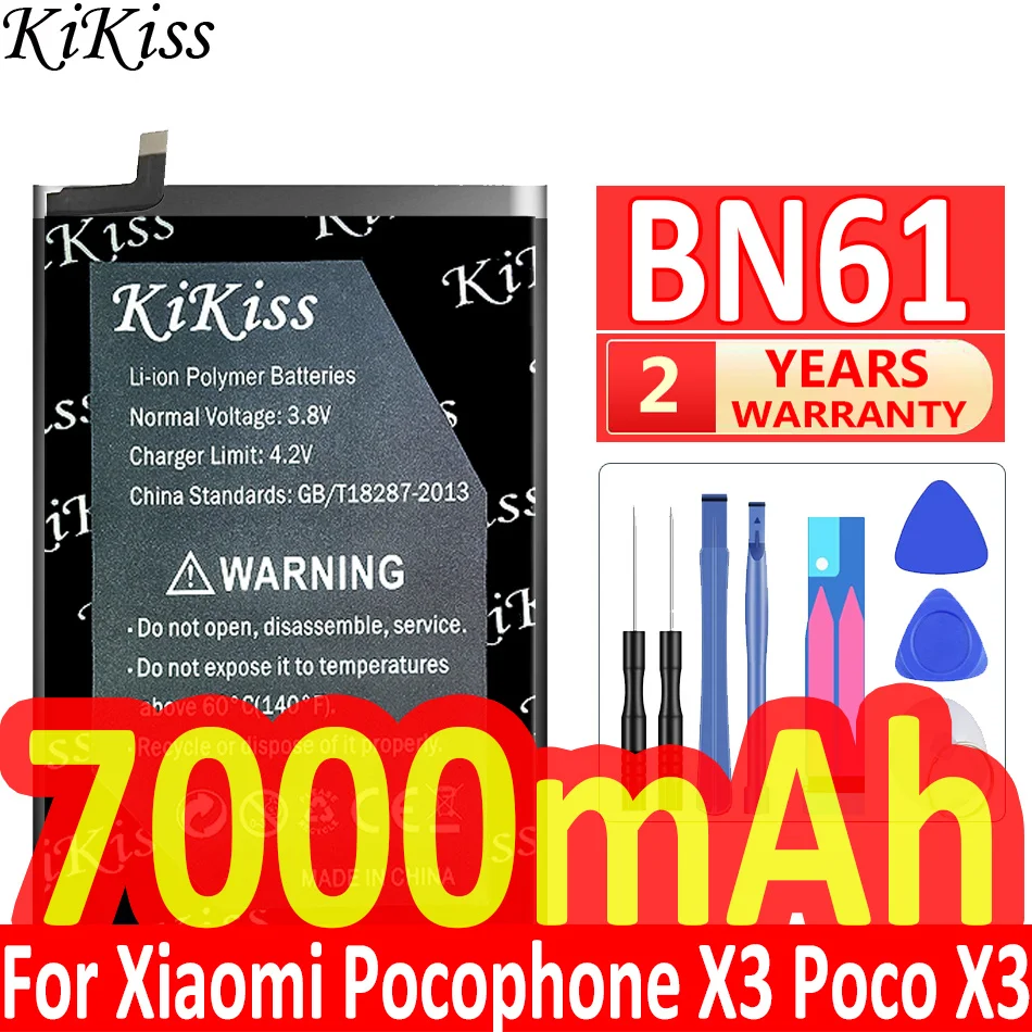 KiKiss Powerful Battery BN57 BN61 For Xiaomi Pocophone X3 Poco X3/X3 Pro X3Pro