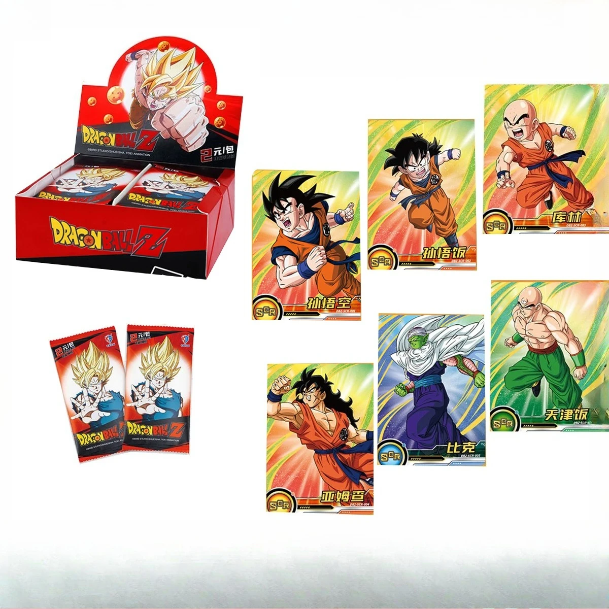 Official Dragon Ball Z Collectible Trading Cards Booster Box - Goku Gohan Krillin Tien Shinhan Piccolo Anime Battle Holo Foil