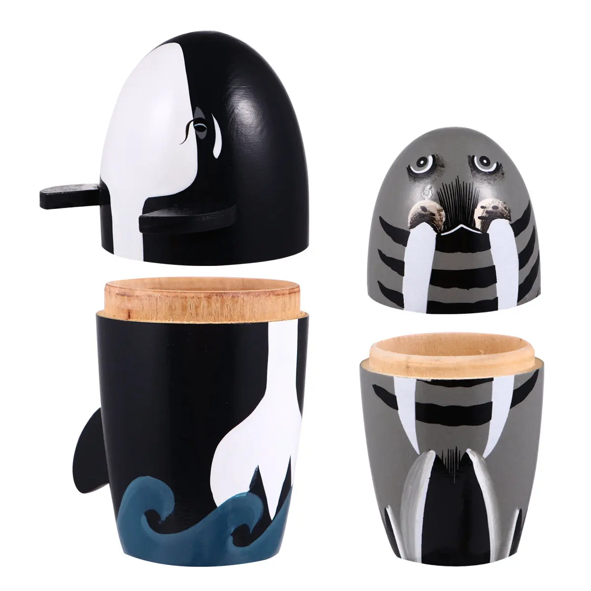 

Набор из 5 декоративных расписных деревянных матрешек: русские игрушки, украшения для рабочего стола