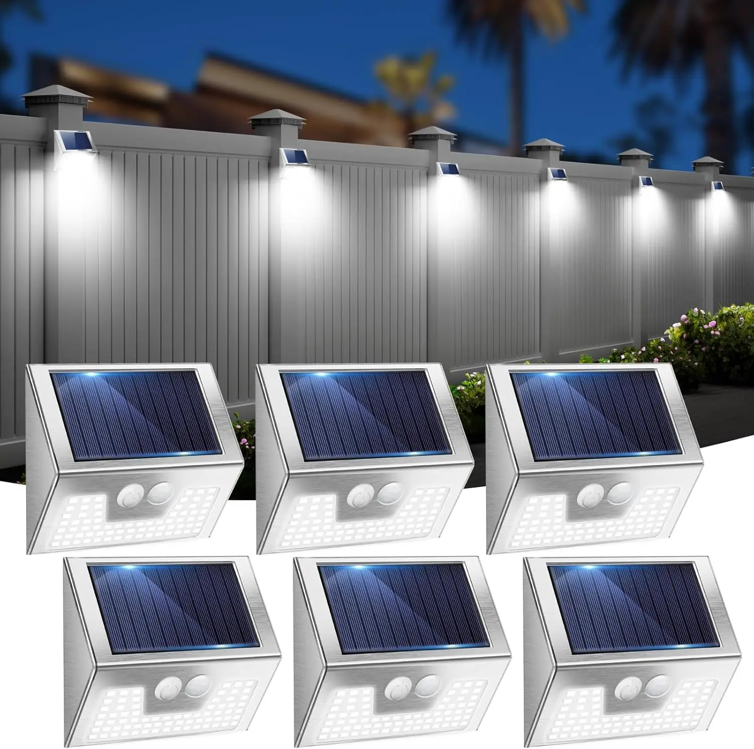 Solar Powered Wall Mounted Light, 2/4/6 Counts Waterproof LED Wall Sconce, Outdoor Lighting for Garden, Yard & Deck, Home