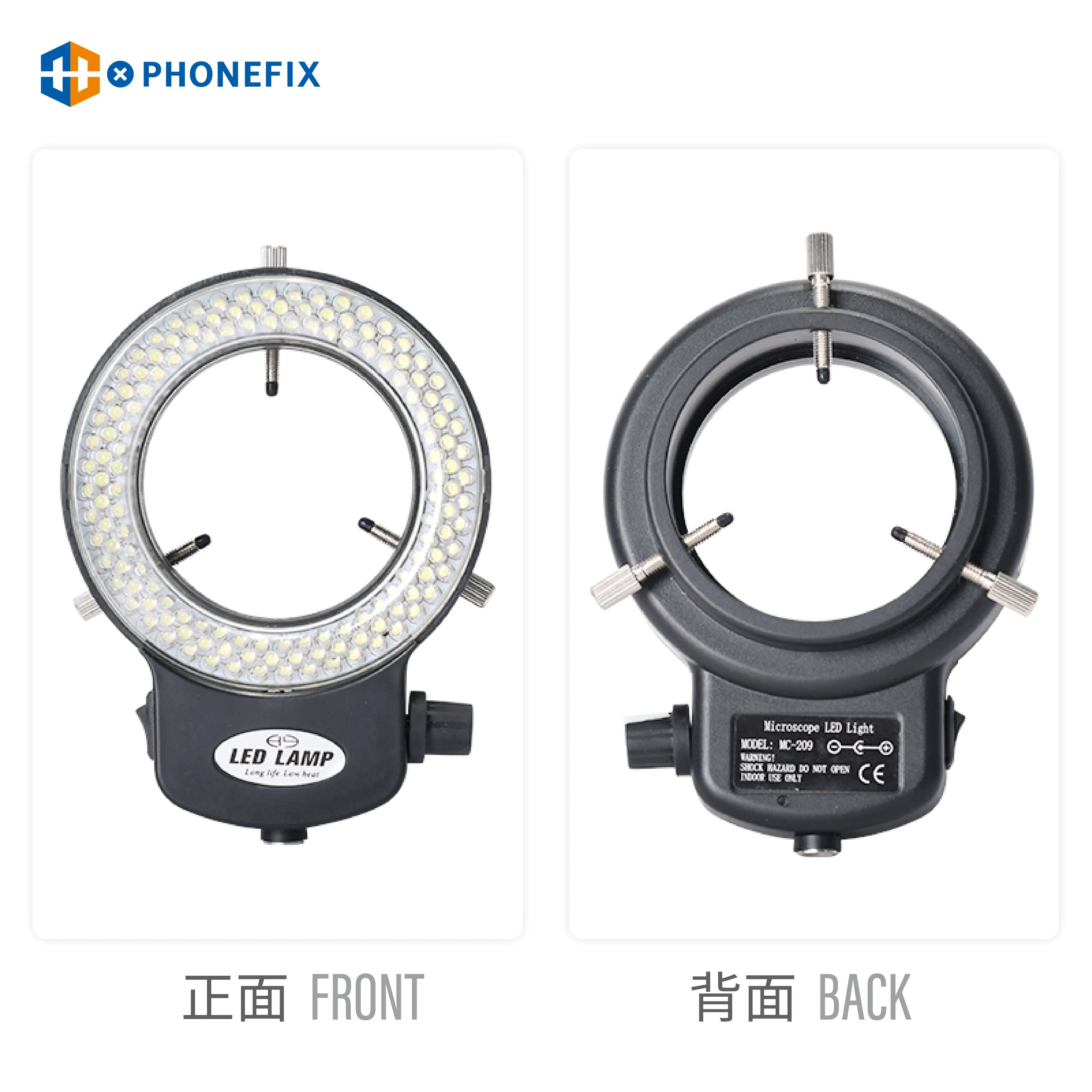 Microscope Adjustable 144-LED Ring Light Microscope Lamp Illuminator for Industrial Digital Camera Magnifier Soldering Repair