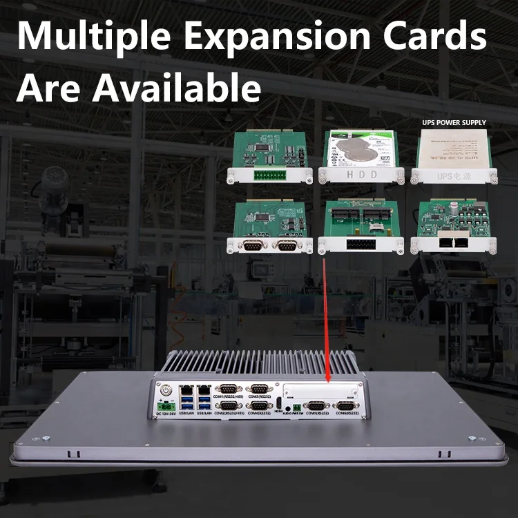 Ipctech-Panel de pantalla táctil capacitiva de 21,5 pulgadas, Pc Industrial integrado, resistente al agua IP65