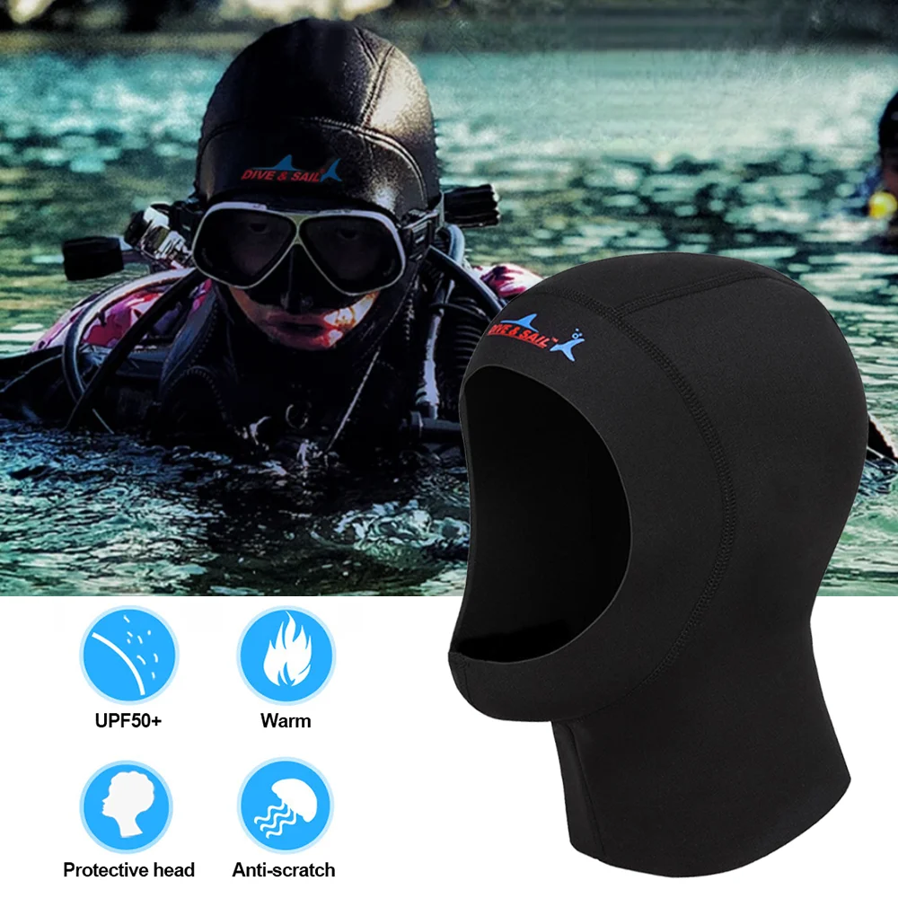 Gorros de buceo, casco de buceo de neopreno, gorro de baño para surfear, gorro de natación cálido para nadar, protección solar, accesorios de traje de neopreno para hombre