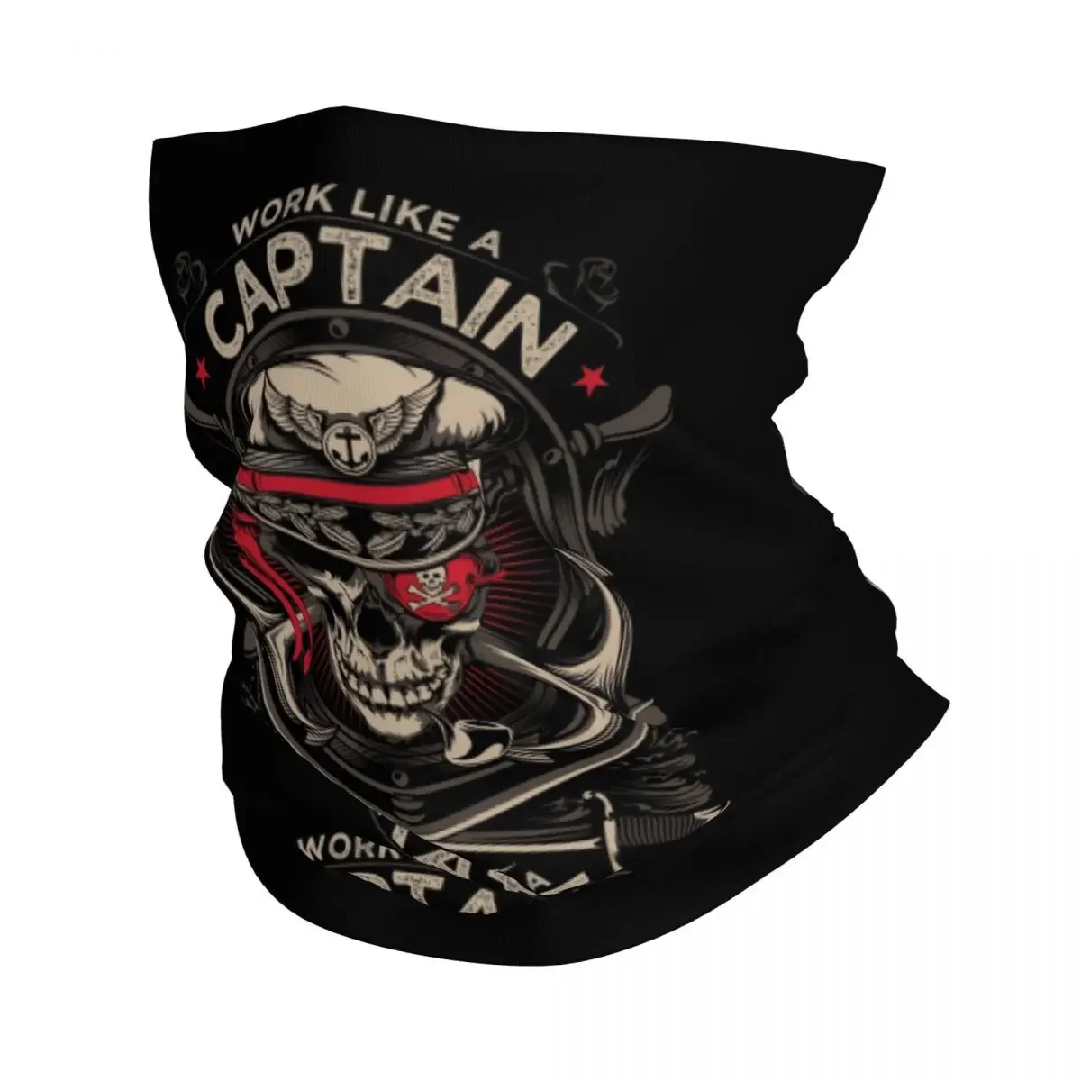 New Work Like A Captain Party Like A Pirate Winter Headband Neck Warmer Camping Tube Scarf Nautical Skull Sailor Face Bandana Ga