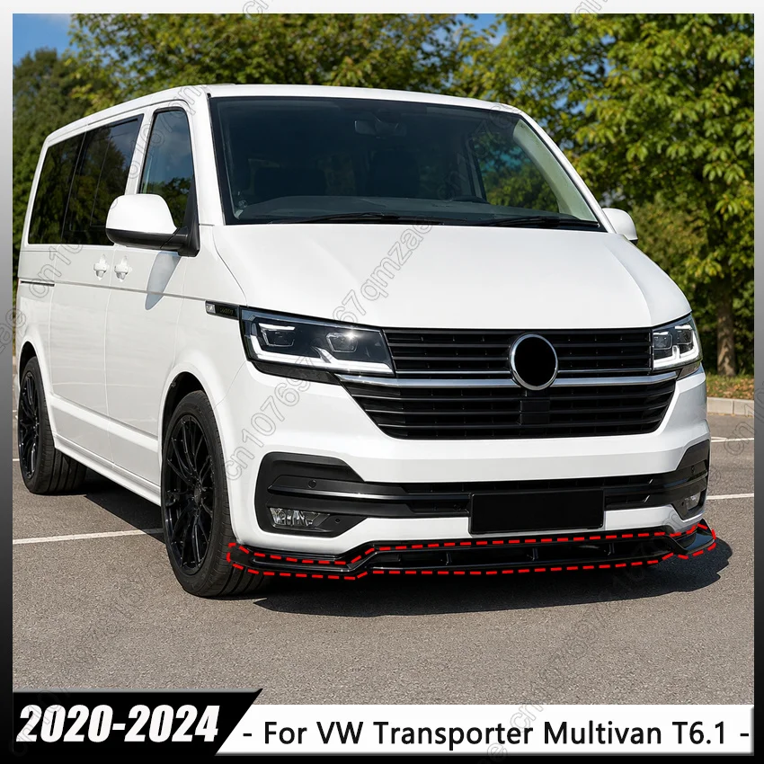 Frontspoilerlippe Diffusor Bodykit Auto-Spoiler Stoßstange für VW Volkswagen Transporter Multivan T6.1 2020-2024