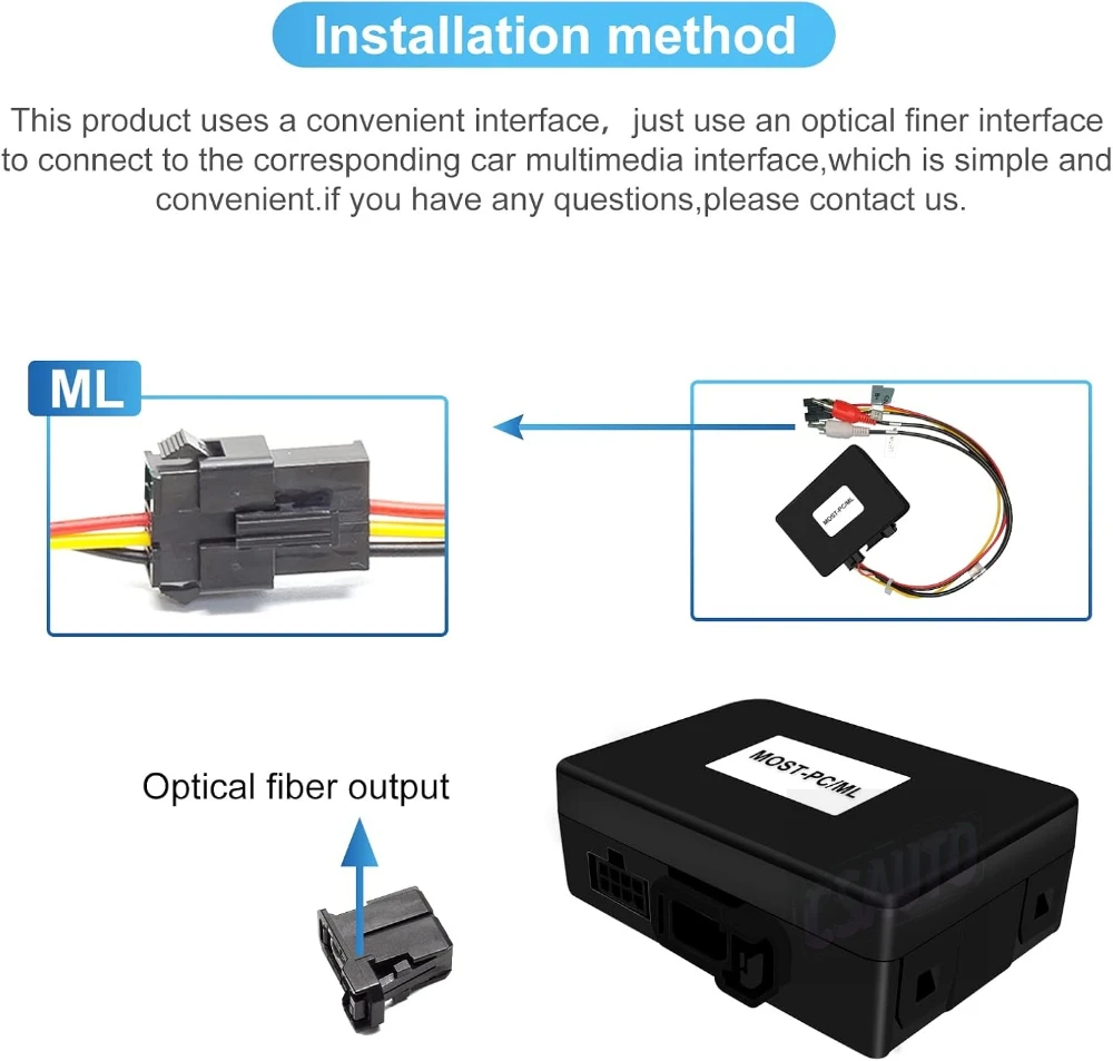 

For Mercedes Benz Optical Fiber Decoder Optic Audio Converter Most Box ML GL R A B E, For Porsche 3.1 Cayman Boxster Cayenne