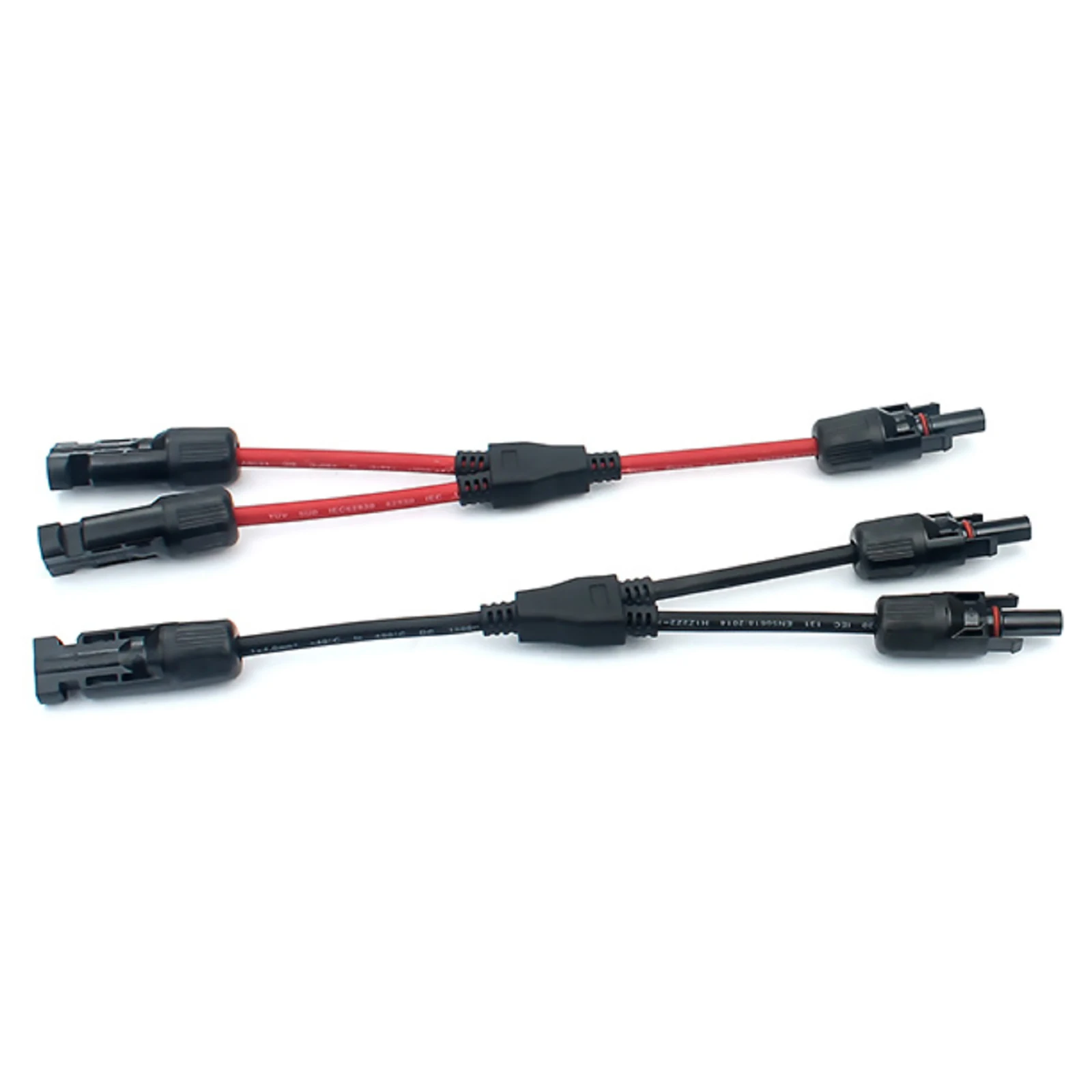 1 Pair Y Branch Parallel Connection 20A 1000V Electrical Solar Connector Photovoltaic Solar Panel Cable Wire Connect Waterproof