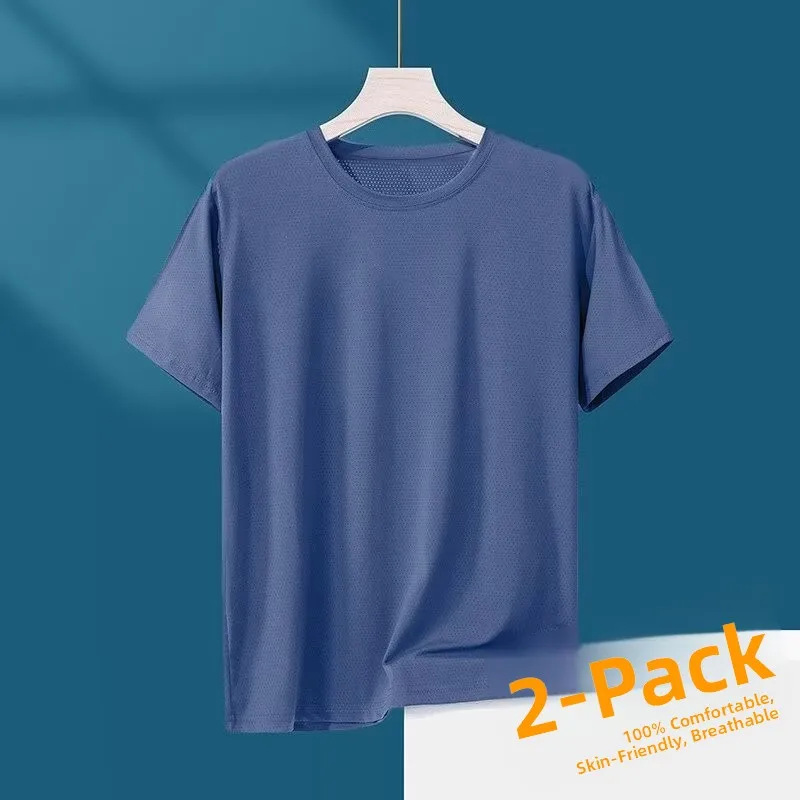 Quick Dry Ice Silk Short Sleeve T Shirt Women Summer Loose Casual Thin Top Sweat Absorbent Breathable Anti Pilling Wear Resis...
