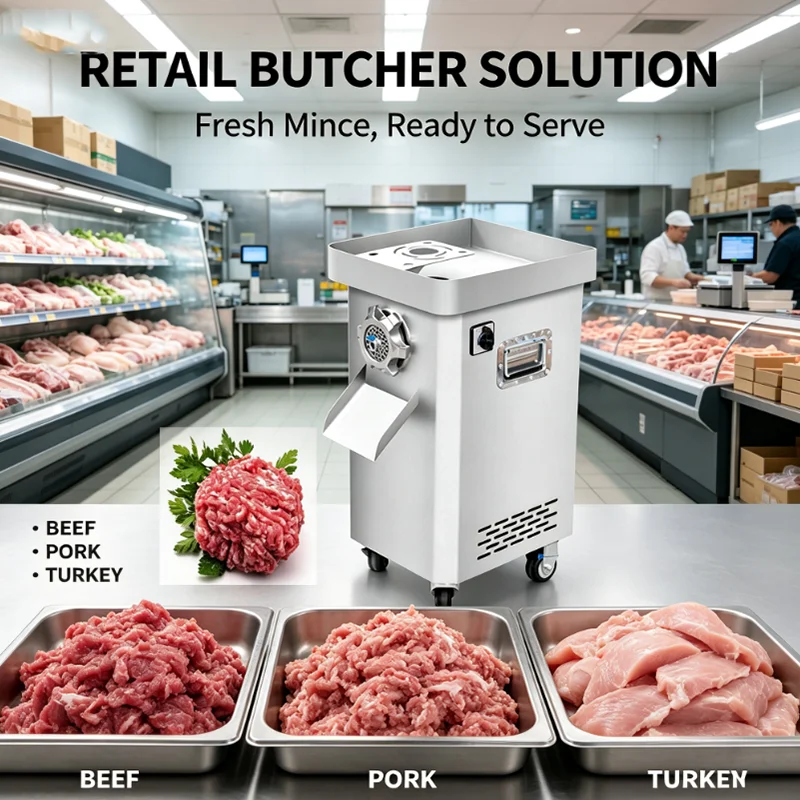 Industrial Electric Meat Mincer Automatic Meat Grinder Stainless Steel Meat Grinder for Frozen Meat Processing