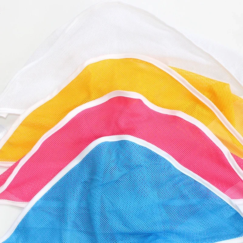 Saco do armazenamento da malha para o chuveiro do bebê, pendurado saco do armazenamento com ventosas, rede plástica, acessórios do organizador do