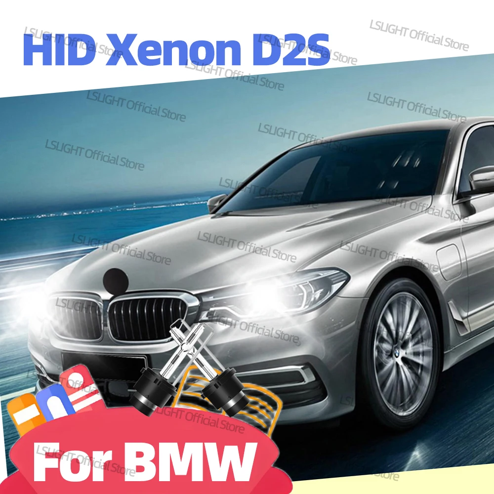 2x HID Xenon D2 D2S 35W Headlamp 6000K 8000K 10000K For BMW 3 5 6 7 Series E46 E39 E60 E61 E63 E64 X3 E83 X5 E53 E38 E65 E66 E67