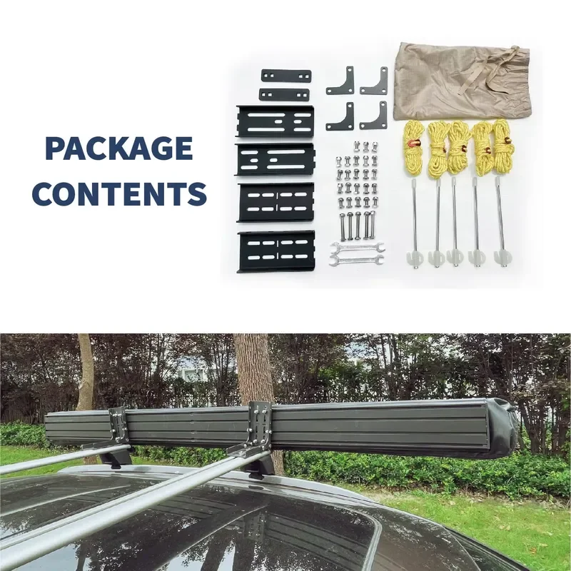 Awnlux 270 Degree 4x4 Free Standing Foxwing Roof Side Car Awning for Outdoor Camping Adventure - view 6