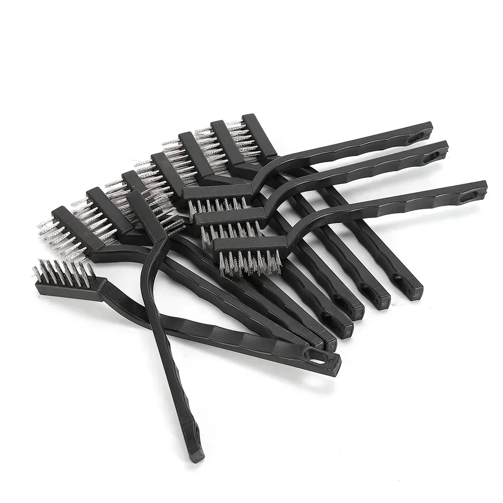 12PCS 7inch Mini Steel Brass Wire Brush Paint Rust Remover For Industrial Devices Inner Polishing Cleaning Brush