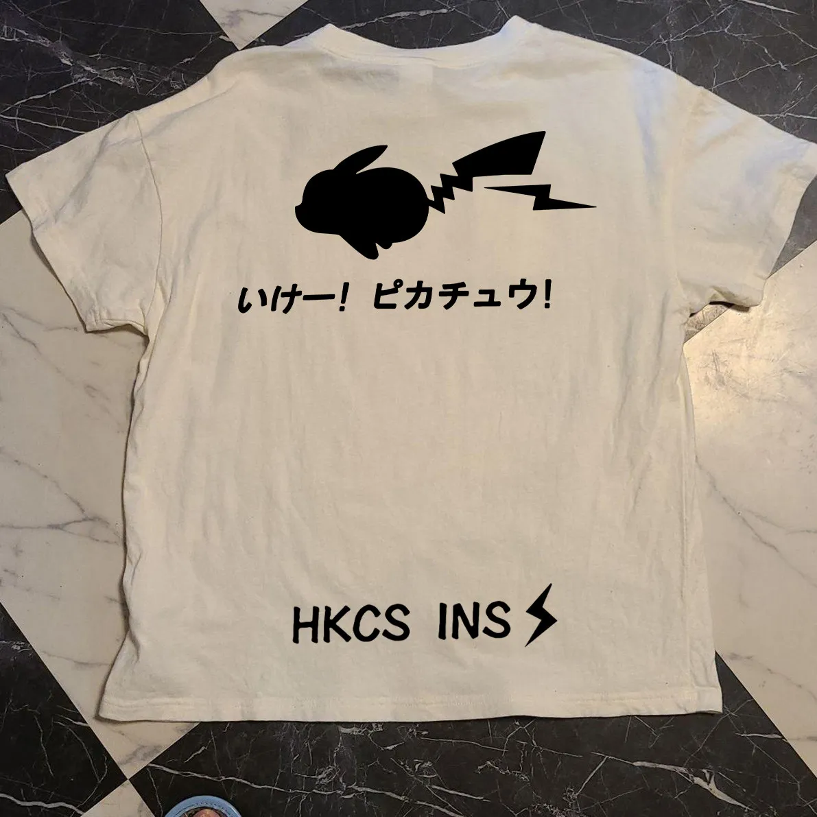 

Футболка с короткими рукавами и круглым вырезом с принтом «Покемон Пикачу», свободный повседневный топ большого размера, рубашка с половиной рукавов