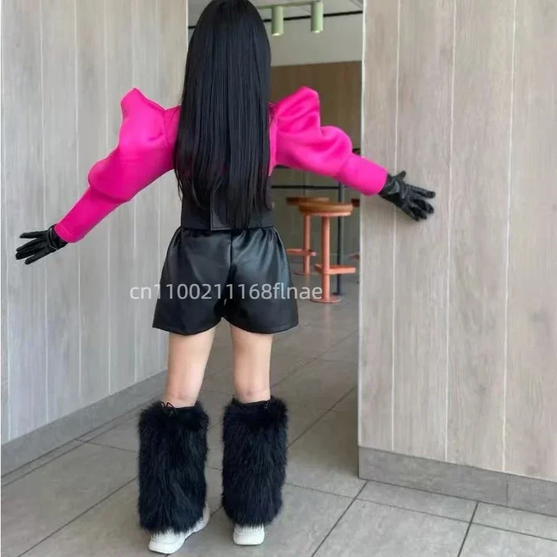 الفتيات رقص الجاز مشرق اللون زي T-المرحلة الراقية المرحلة زي الأطفال شارع الرقص الجاز ملابس رقص الاتجاه