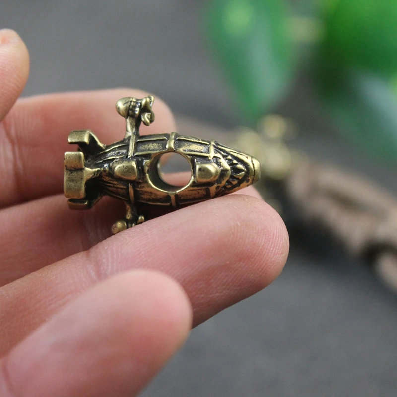 Soviet Air Force Kirov Airship Brass Knife Bead DIY EDC Woven Paracord Lanyard Pendant Outdoor Umbrella Rope Hanging Accessories