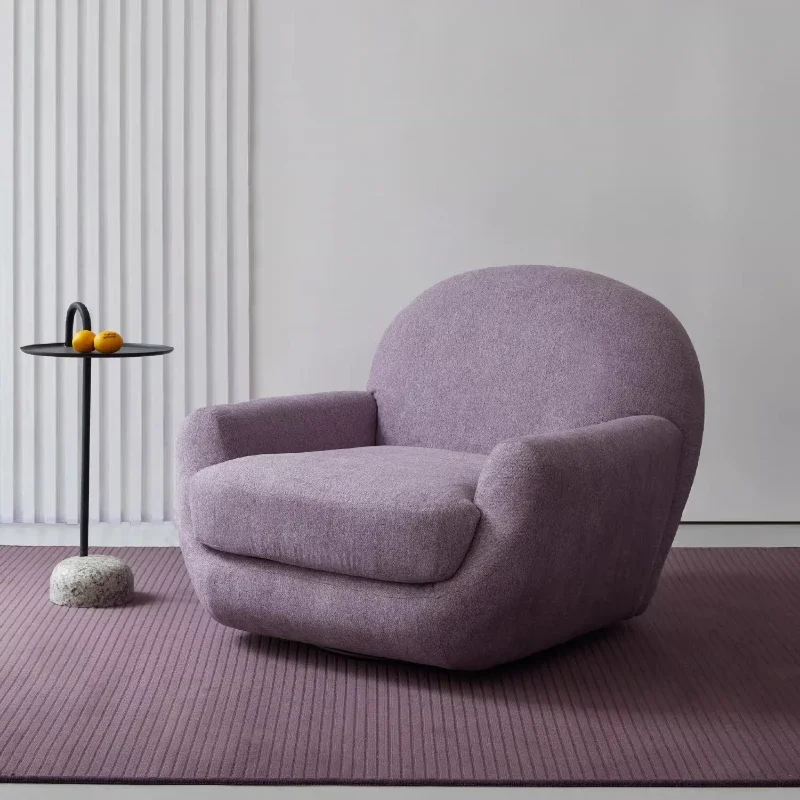 

Brown swivel large single sofa chair living room lounge balcony bedroom single chair lazy chair swivel chair