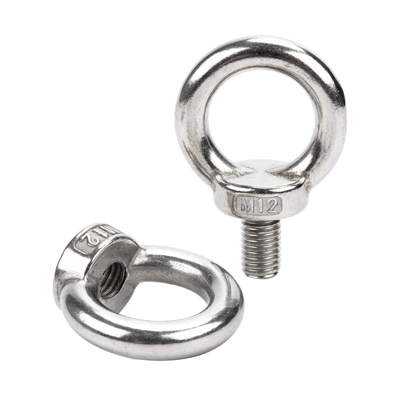 M3 M4 M5 M6 M8 M10 M12 304 Stainless Steel Lifting Eye Nuts/ Screw Ring Eyebolt Ring Hooking Nut Screws Bolts