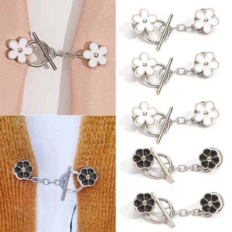 5sets Metal OT Button Up Clothes With No Sewing, Mother Button Up, Coat, Sweater, Cardigan, Women's Decorative Brooch Button