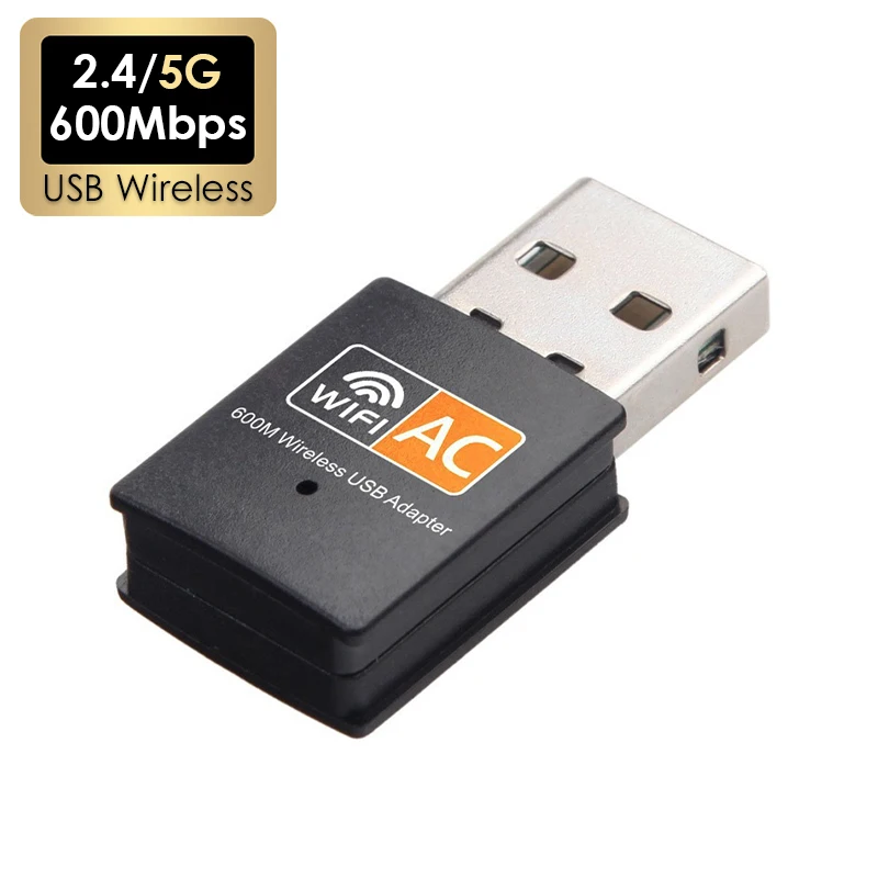 

2.4GHz/5G Dual Band 600Mbps USB Wireless Adapter RTL8811CU External Antenna AC600M Wi-Fi Dongle for Win7/8/10 PC Desktop STB Box