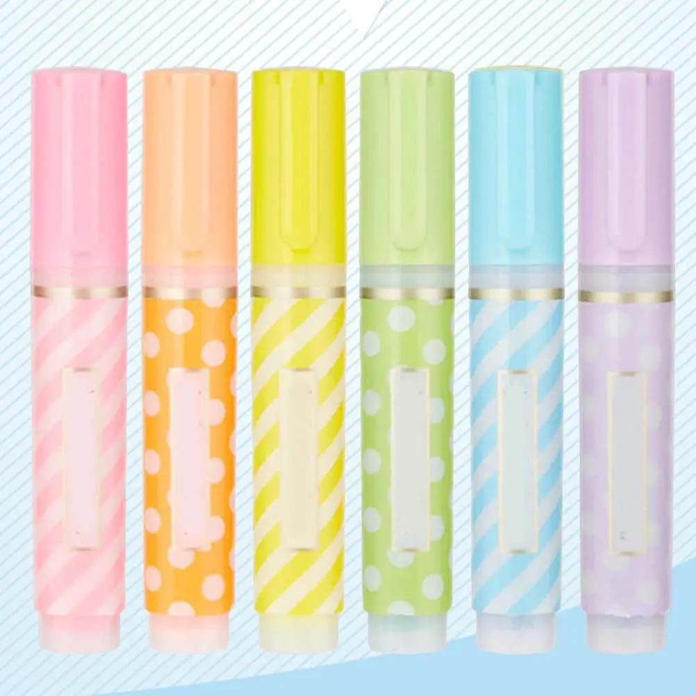 6Pcs Premium Liquid Chalk Markers Fluorescent Highlighter Pens for Windows Mirrors Glass Nonporous Surfaces Easy Erase