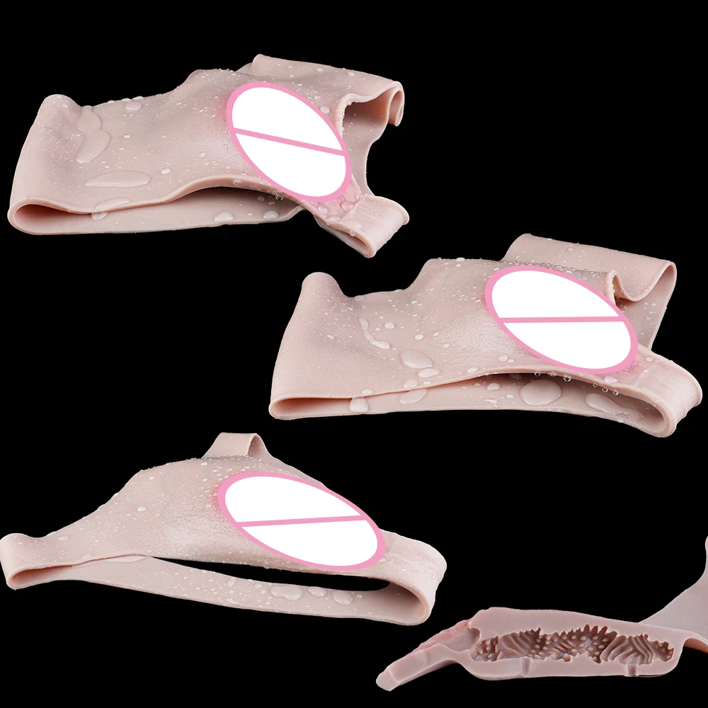 SXXY 3 Styles Silicone Insertable Vaginal Pants Skin Texture Super Realistic Pussy Wearable Panties For Men Crossdresser 18+ Toy