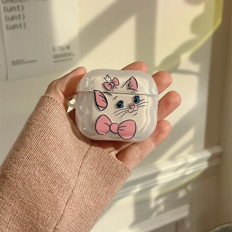 Cartoon Marry Cat Earphone Cover For Apple AirPods 1 2 3 Generation Airpods Pro Wireless Bluetooth Headphone Case With Keyring